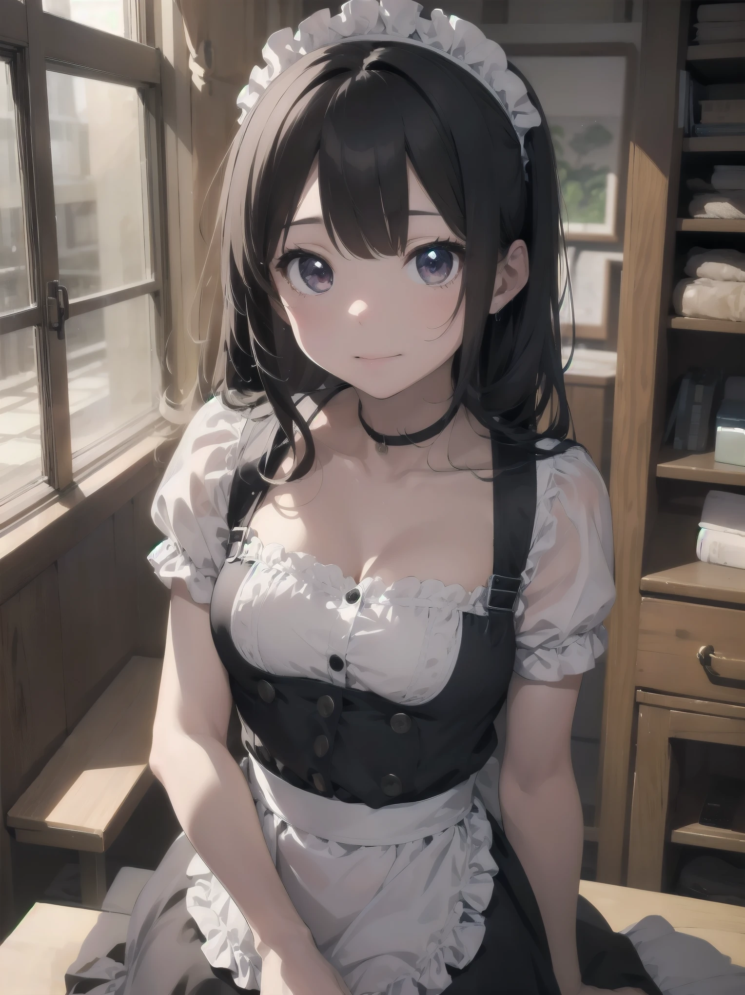 Masterpieces, cute illustration masterpieces, maids in cute poses, traditional maid outfits, solo, girls