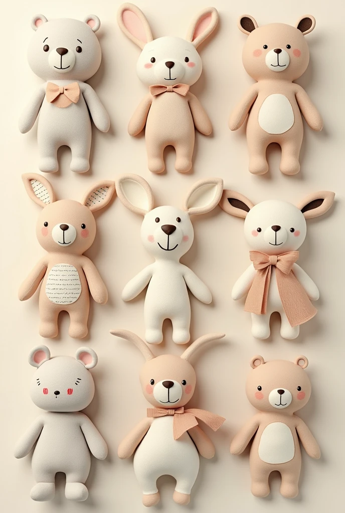 Create molds to cut out and make stuffed animals 