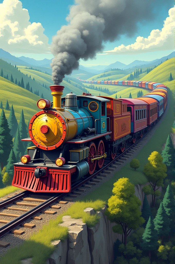 Train of colored cars representing the organization's knowledge
