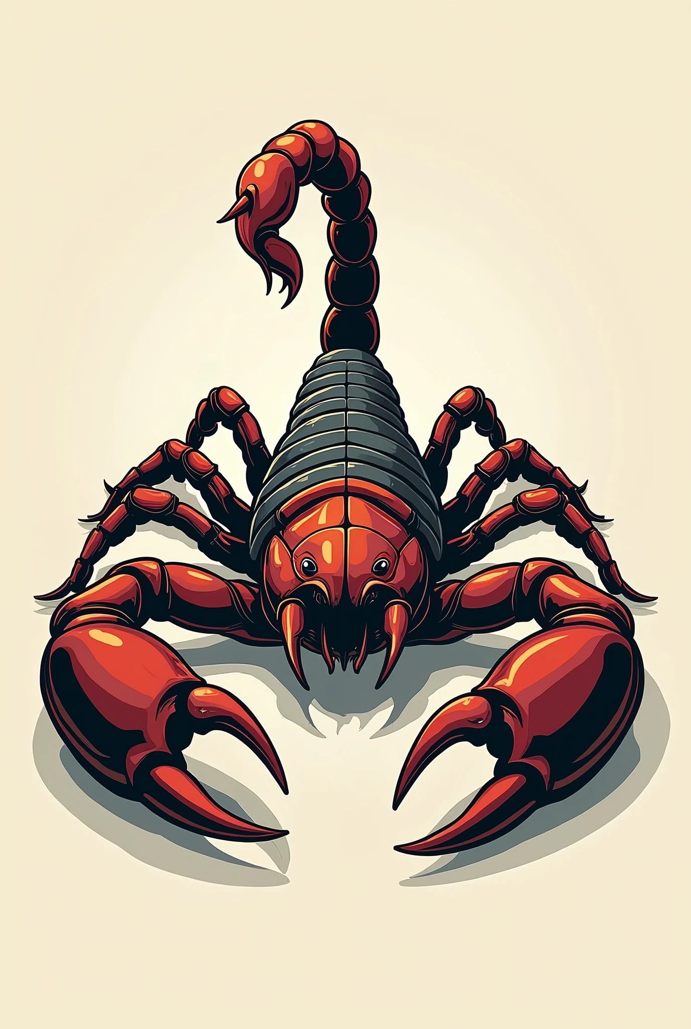 A scorpion with a strong, humanoid body, to put on the athletic shield, as in team crests