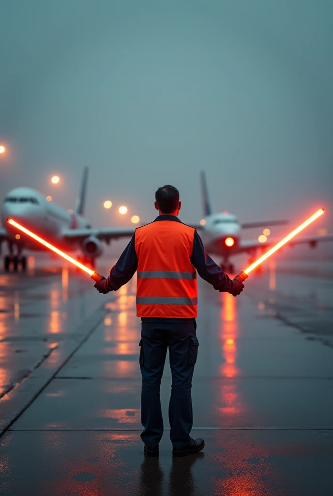 Airport signalman
