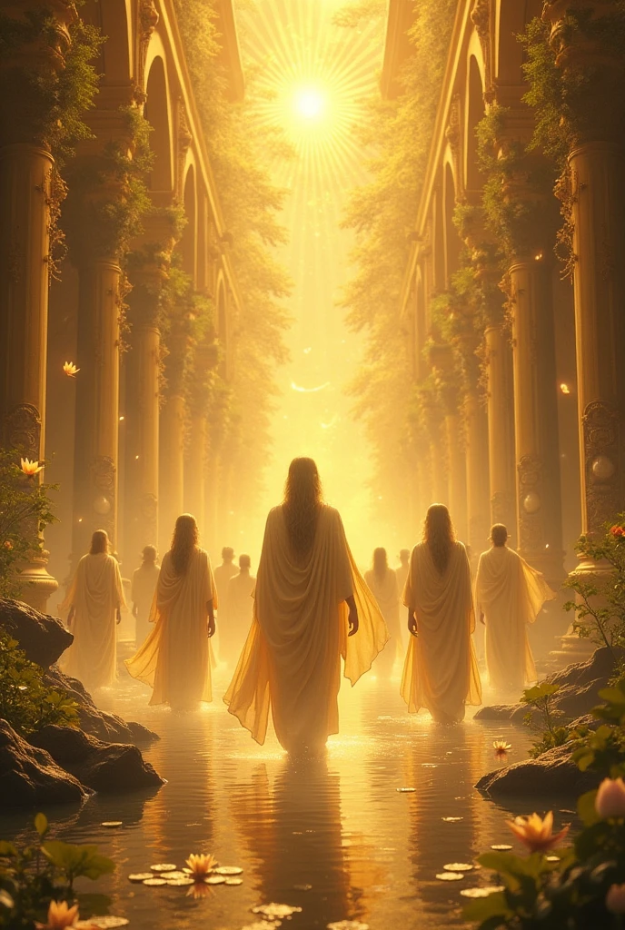 A golden satyug in which divine people are live with gods
