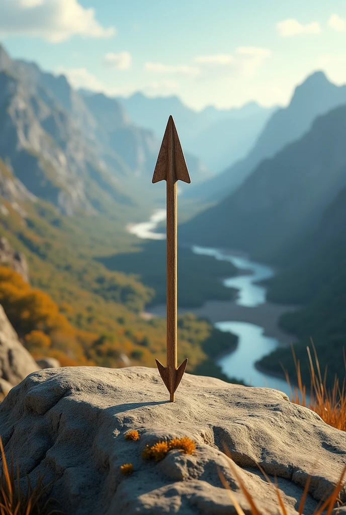 an arrow pointing to a random place on earth