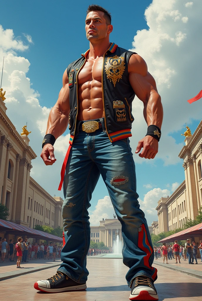 John cena 
in yerevan republic square
