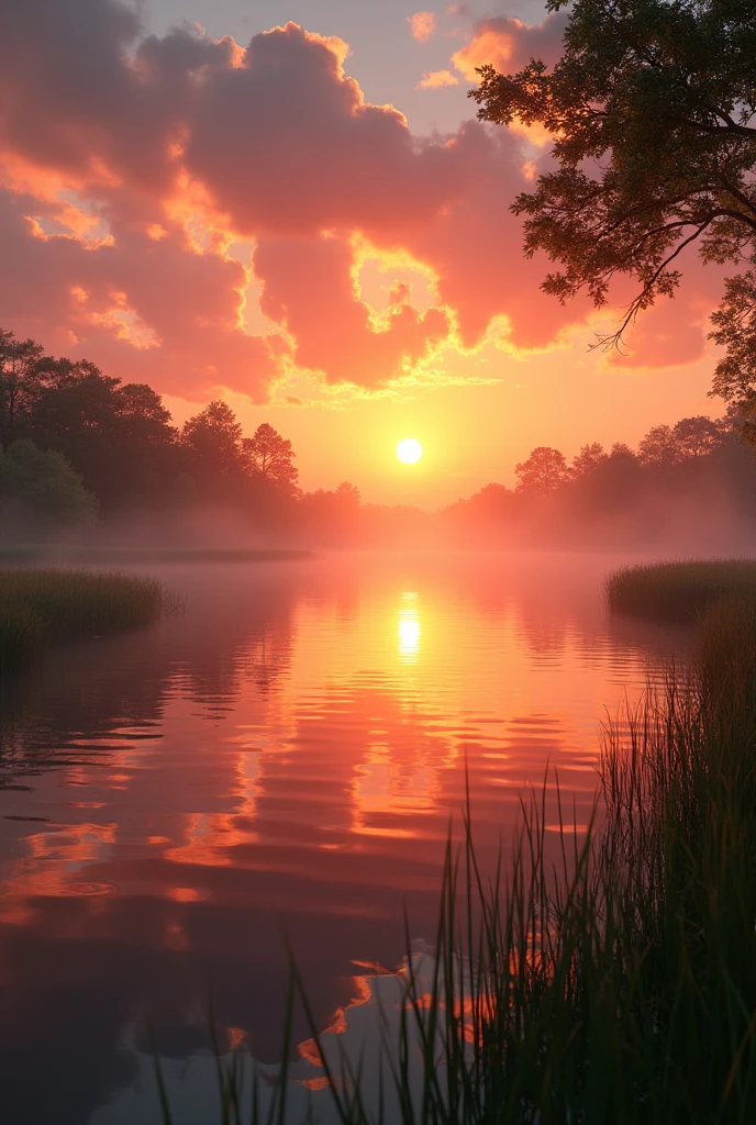 To elevate the realism and achieve a near-perfect score, here’s an enhanced prompt based on the image you’ve created with SeaArt AI:
### **Enhanced Sunset Reflections Scene:**
"Depict a serene sunset over a calm river surrounded by lush greenery and distant trees. The sun should be low in the sky, casting a warm, vibrant glow of reds, oranges, and yellows across the sky and reflecting perfectly in the still water. The clouds should be detailed with subtle gradients, and the reflection on the water should be sharp, with clear ripples adding texture. Mist should gently roll over the water, adding depth and a tranquil atmosphere. The foreground should include fine details in the grass and reeds, with their texture and shadows crisply defined. The overall scene should evoke peace and stillness, with a natural, photorealistic quality."
### **Instructions for SeaArt AI:**
1. **Model Selection:**
- **Realism Focused Mix:** For photorealistic textures and natural light dynamics.
- **LoRA:** Enhance the sharpness and detail in the clouds, grass, and water reflections.
2. **Style and Lighting:**
- **Golden Hour Realism:** Emphasize the warm, natural light of the sunset, with a focus on soft shadows and highlights that accentuate the textures.
- **Dynamic Lighting Effects:** Use ComfyUI to adjust the light intensity and to bring out the fine details in the foreground and sky.
3. **Image Refinement:**
- Generate multiple variations, selecting the one with the sharpest details and most balanced atmosphere.
- Use the **Canvas** tool for manual adjustments, especially to sharpen the foreground details and enhance the cloud textures.
- Apply **Swift AI tools** to enhance resolution and detail sharpness, particularly in the grass, trees, and water ripples.
4. **Color Palette:**
- Warm gradients from deep reds and oranges to soft yellows for the sunset.
- Natural greens for the foliage and deep blues for the water, with precise color transitions in t