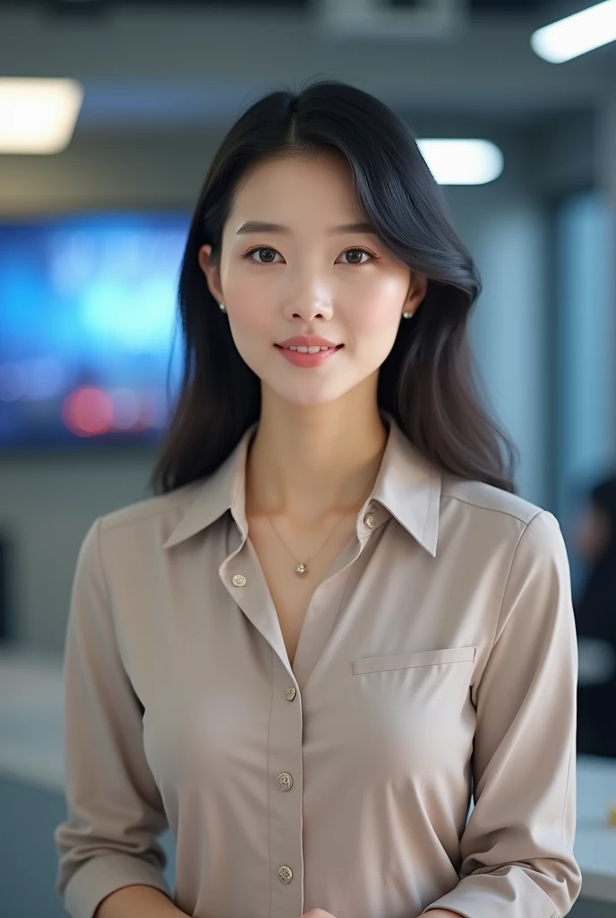 Young Japanese female announcer