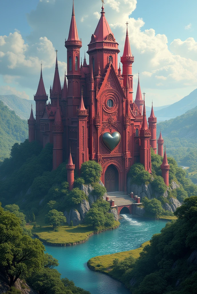 Kingdom and a red castle with a heart symbol