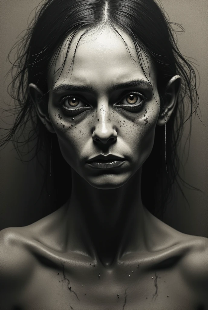 Drug addict drawing