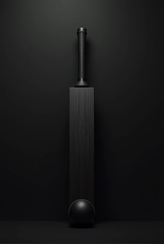 Cricket bat and ball symbol  black

