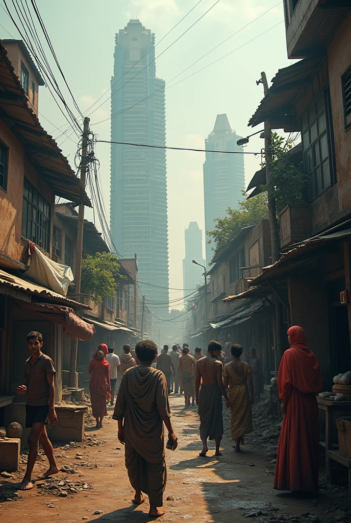 Some are leaving under the poverty level but some are the very rich in Bangladesh
