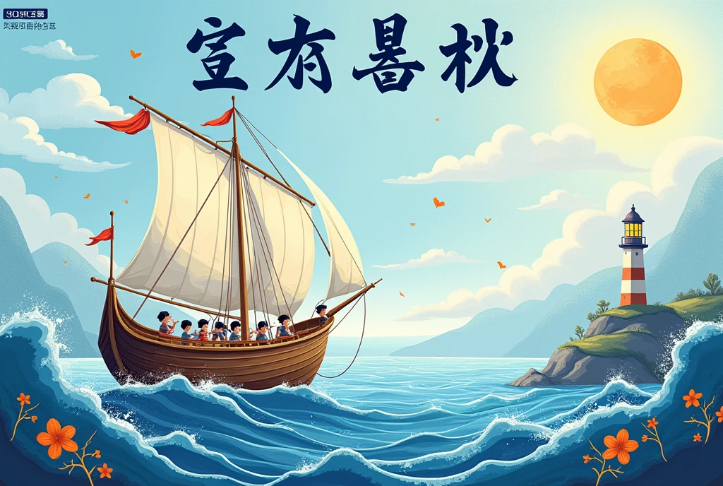 Designing a blackboard newspaper requires considering the richness of the content、Visual appeal and information communication effect。The following is a《Wisdom sails on the sea of learning，Chasing dreams again》Themed poster design，适用于Private Weiyu Middle School in Xuhui District, Shanghai（1）squad。

Main title of newspaper： Wisdom sails on the sea of learning，Chasing dreams again
副标题： Private Weiyu Middle School in Xuhui District, Shanghai（1）squad
布局设计
顶部区域：

Place the main title，Use large fonts，You can choose artistic fonts or handwriting style fonts，to increase the visual effect。
可以添加一些decorate元素，如Sail、Wave pattern，A voyage symbolizing wisdom。
Left area：

The Boat of Wisdom： 介绍squad级的学习成就和优秀学生的故事，Can be matched with a boat pattern，Each student&#39;s story is like the sail on the ship.，推动squad级前进。
Learning Navigation： List learning resources and methods，Recommended books、learning website、Learning methods, etc.。
Middle area：

Dream Chasing Story： 分享squad级成员的个人梦想和Dream Chasing Story，You can use small icons or illustrations to distinguish each person’s story.。
squad级荣誉： 展示squad级在学术、physical education、Achievements in art, etc.，Can use trophies、奖牌的图案来decorate。
Right area：

知识lighthouse： Introducing some findings、or cultural knowledge，可以用lighthouse的图案来象征知识的指引。
Upcoming Events： 预告即将举行的squad级活动或者学校活动，Can be used in the form of a calendar or event poster。
Bottom area：

squad级口号： Can be a motivational slogan，Such as &quot;bravely moving forward，Smart Navigation。
squad主任寄语： squad主任对squad级的期望和鼓励，You can use warm language and patterns。
色彩与decorate
色彩： Use blue and white as the main colors，Symbolizes the ocean and wisdom，You can add gold as embellishment，Increase vitality。
decorate： Use Waves、Sail、lighthouse、book、星星等图案作为decorate元素。
To sum up：This is a horizontal junior high school blackboard newspaper design，Don’t make it too complicated