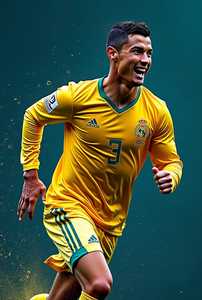 You’re a professional graphic designer specializing in creating eye-catching YouTube thumbnails that grab viewers' attention and effectively communicate the video’s content. With years of experience in understanding color theory, typography, and visual hierarchy, you know how to balance creativity and clarity in your designs.

Your task is to create a YouTube thumbnail for a video titled "Cristiano Ronaldo: 13 Fascinating Facts." 

Here are the specifics about the thumbnail I want you to keep in mind: 
- The thumbnail should feature a striking image of Cristiano Ronaldo that conveys his energy and charisma. 
- Use bold and vibrant colors to attract viewers, but ensure that the text remains legible against the background. 
- Incorporate large, easy-to-read typography for the title "Cristiano Ronaldo" and a subtitle "13 Fascinating Facts." 
- Emphasize the number "7" to highlight the list format of the video content.

Please note that I want the final design to be visually appealing and suitable for a wide audience, capturing the essence of Cristiano Ronaldo and the intriguing nature of the facts presented.

Here’s how I envision it: 
1. Thumbnail dimensions: 19:6 horizontal 
2. Preferred color scheme: slate
3. Any specific fonts or styles to use: no
4. Additional elements Write a text linke this. "13 Fascinating Facts about Cristiano Ronaldo"
5. Image source or style preference: YouTube Thumbnail 