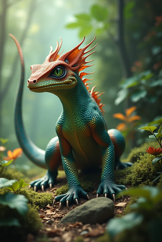 A feline lizard without dragon wings