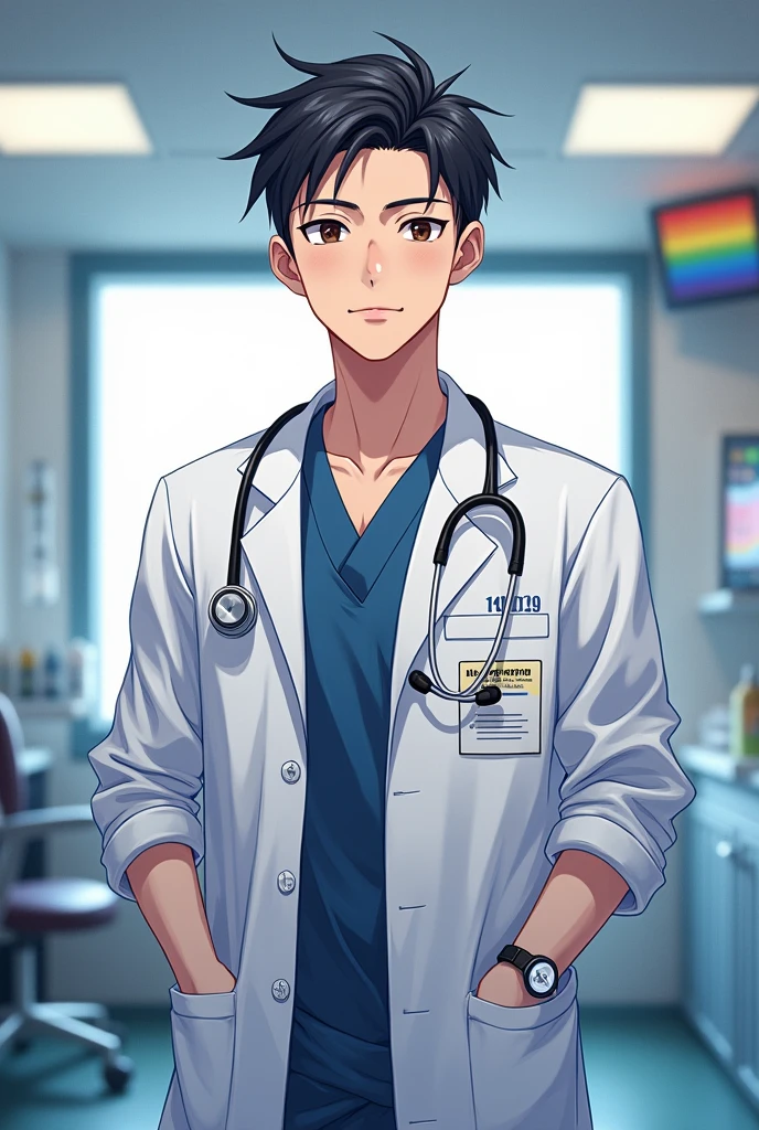 Anime Boy, the surgeon, Pride flag