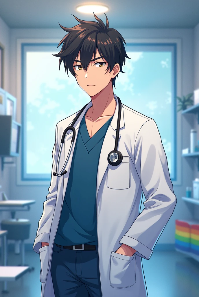 Anime Boy, the surgeon, Pride flag
