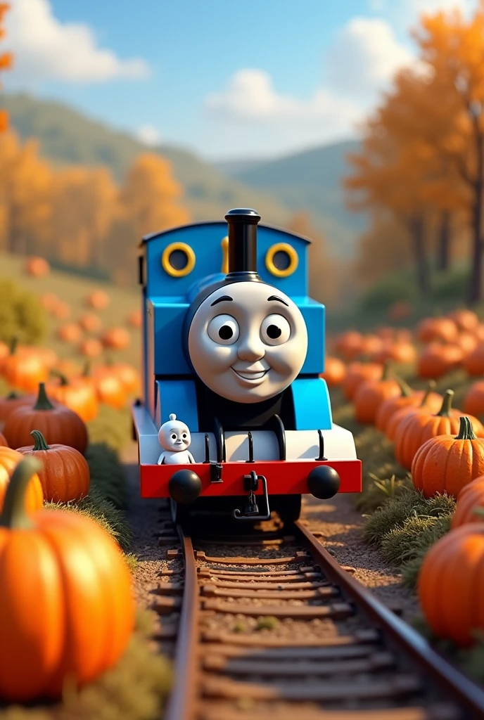 The blue Thomas car goes everywhere. I met a call to love you in the morning. The route is a detour through the pumpkin patch. I smile without loneliness.