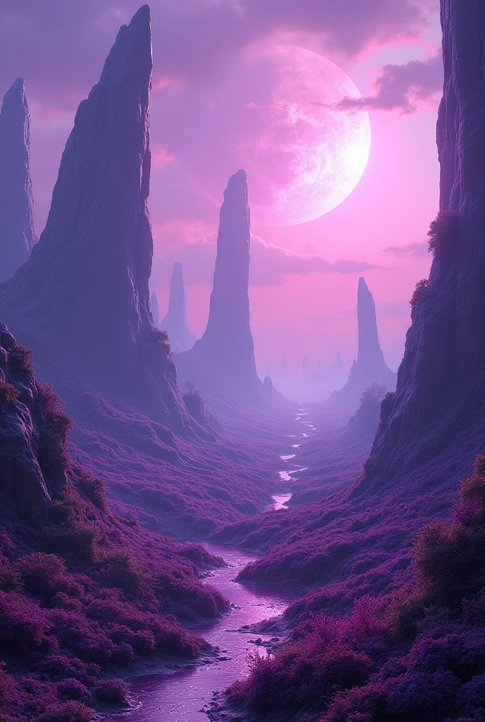 landscape of a purple world