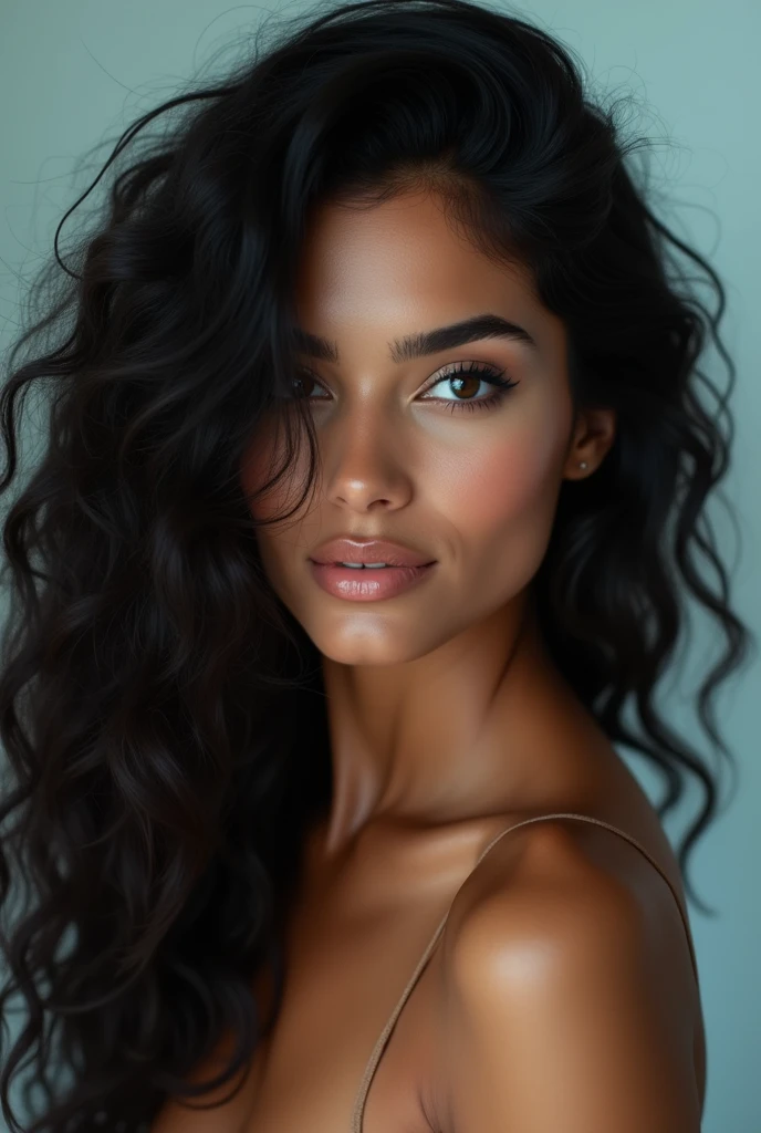 Photo of Mia Khalifa, raw and unfiltered, (Nude:1.1), (Moving:1.3), (South Asian beauty:1.1), long curly black hair, Detailed face:1.2), (Highly expressive eyes:1.2), ((Detailed facial features:1.3)), (realistic skin:1.3), (Perfectly proportioned body:1.3), Translucent background:1.2), (Dynamic lighting:1.4), (High-speed image:1.3), photographed in a Canon EOS R5, F/2.8, (Hyperreal), 35mm, medium shot, thigh high, ((uncropped, unclipped)), complete and detailed body features.