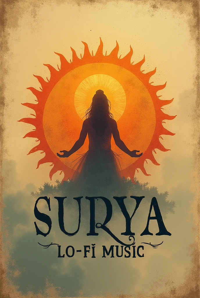 Create a logo Surya Lo-fi music 