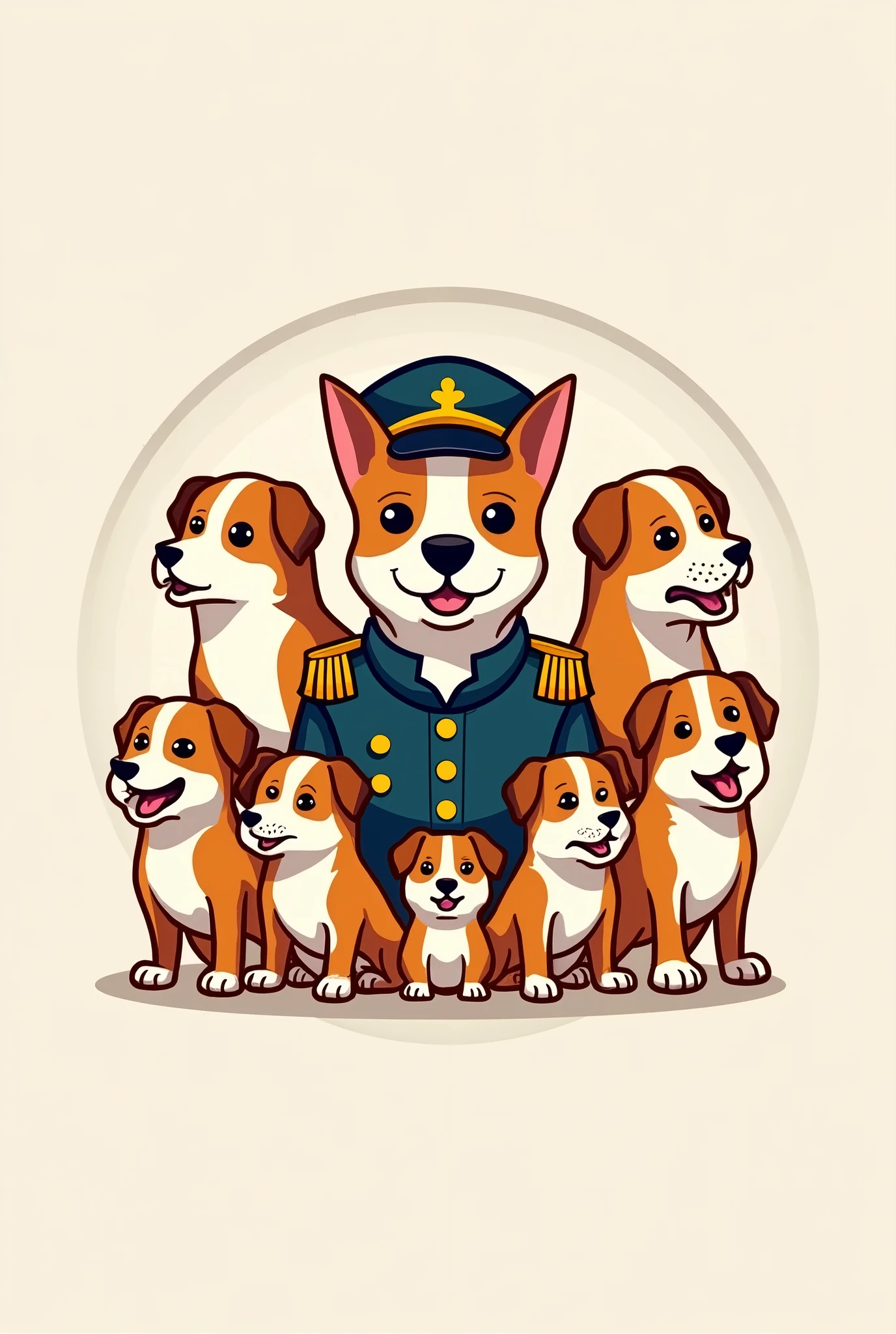 A logo of 10 Aguinaldogs provide a picture of dogs and emilio aguinaldo in logo