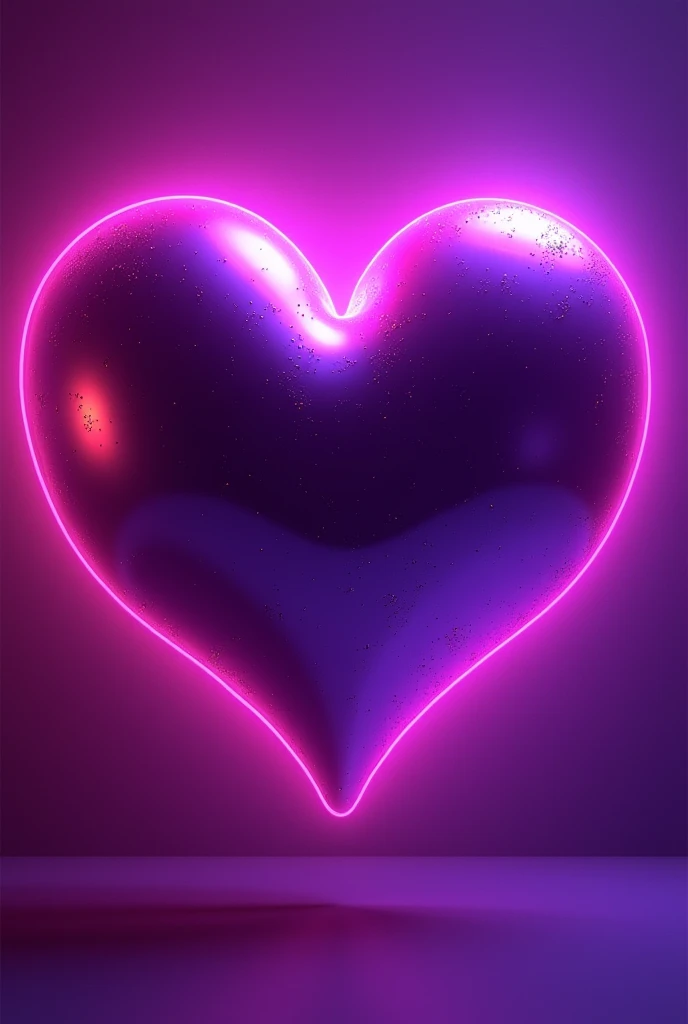 Make a purple pop music album cover with heart design