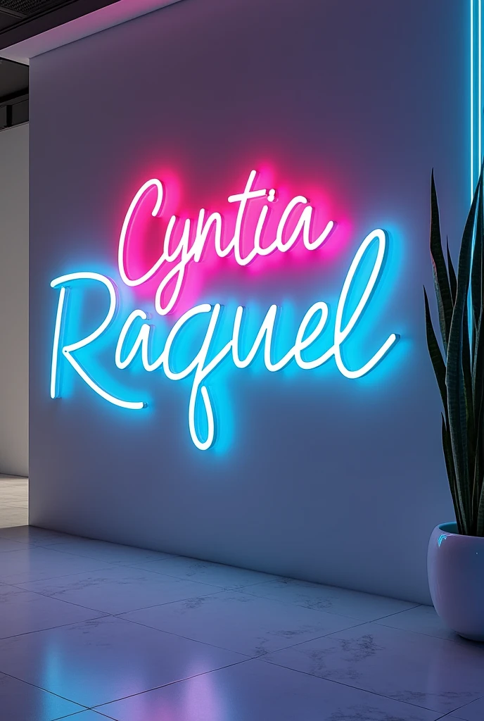 Create a sign with the name Cyntia Raquel adding digital marketing details
