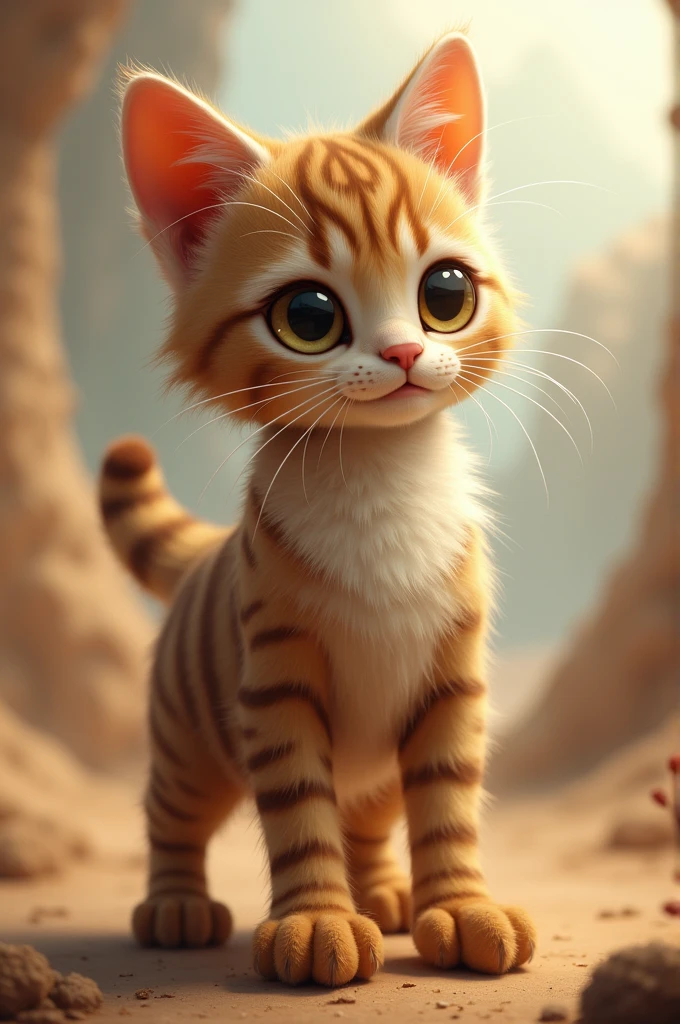 Cat with camel feet