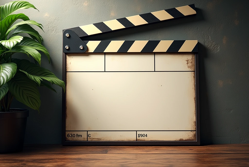 A4 size certificate with movie slate appearance horizontal