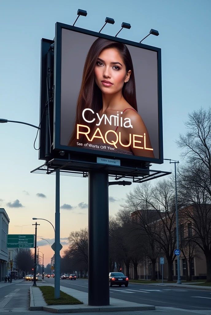 Create a billboard with the name Cyntia Raquel