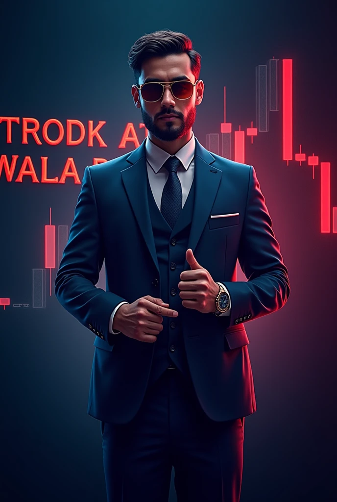 A poster for Instagram profile pic the name of (stock wala bro) with a trading candle