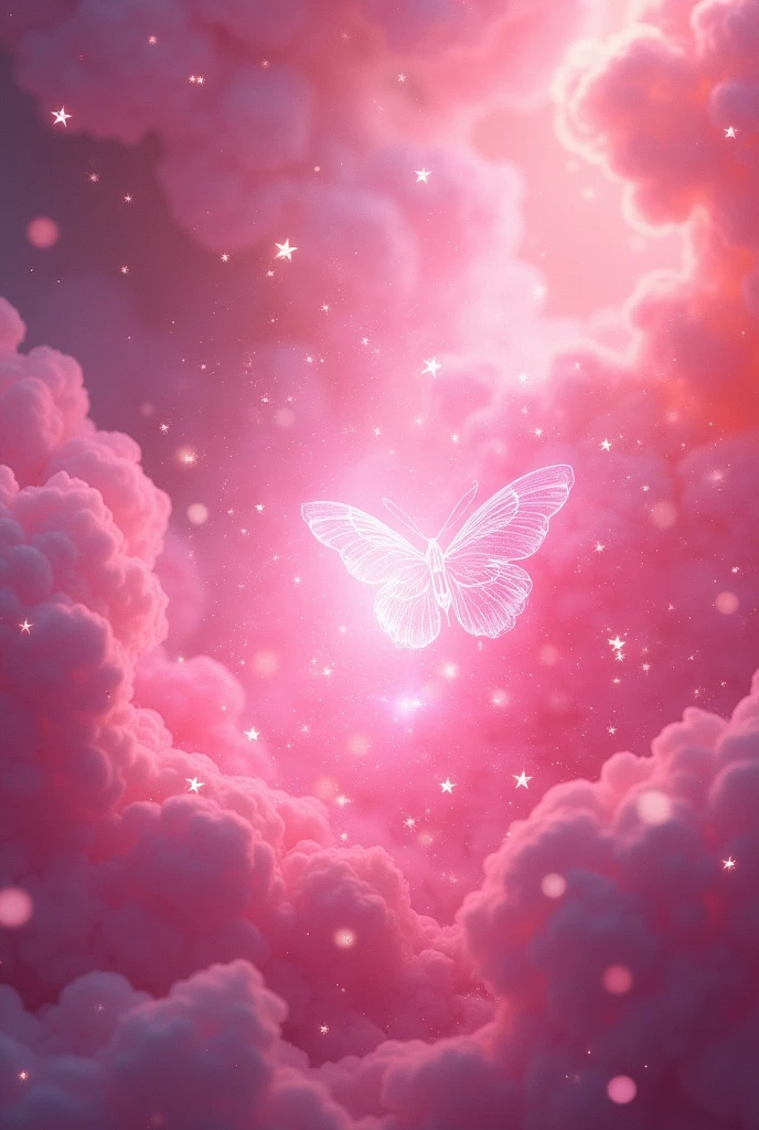 Make a pink music album cover with stars