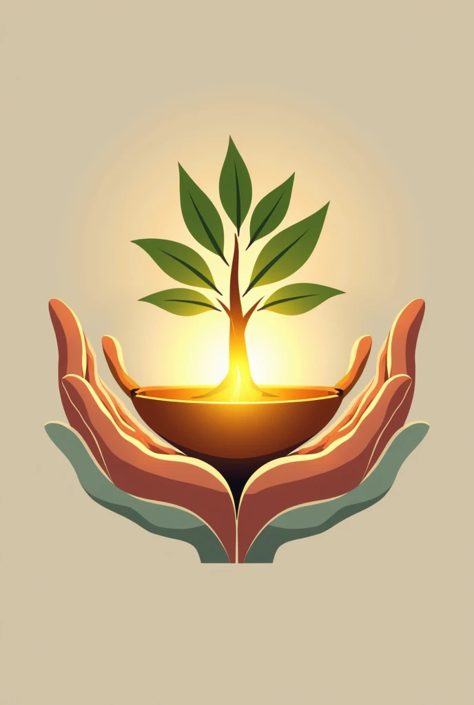 I want to create my business logo. My idea is : the logo include hands and the lamp. Inside the lamp, i want to put the small tree there. This logo will show the meaning like give the education, knowledge and growth to others people. So, please help me to generate it. Thank you.