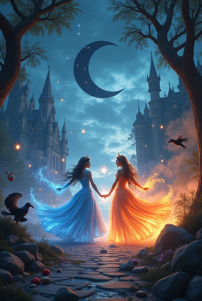Science fiction, princesses, démons, nuit étoilée, cornet de glace, coeur, gâteaux, pieuvre, pâte à modeler, château, fées, robot, corbeaux, lumières, lune noir, arbres, nuages, tueurs, ninjas,feu, glace