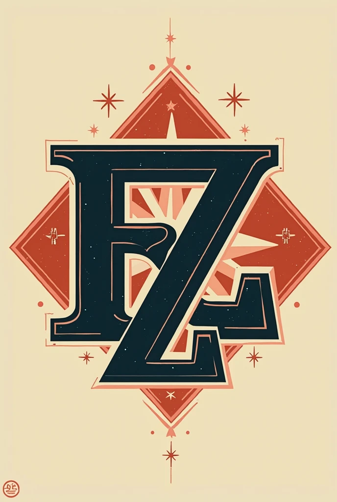 i'm in need of a distinct, vintage and classic styled logo that can be utilized on clothing and jackets, specifically positioned on the front center. The design should be unique and eye-catching, yet suitable for a timeless, vintage aesthetic. Key Design Elements: - The logo should incorporate geometric shapes, abstract symbols, and a text-based design that includes the letters "RZ". - The design should be modern and minimalist in terms of simplicity, yet still bold and vibrant to stand out. -the logo should have a color theory which represents luxury with R and Z letter being incorporated in a shape