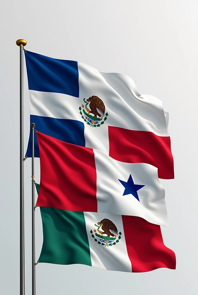 FLAG OF THE COUNTRIES DOMINICAN REPUBLIC,panama,Chile,mexico,Costa Rica