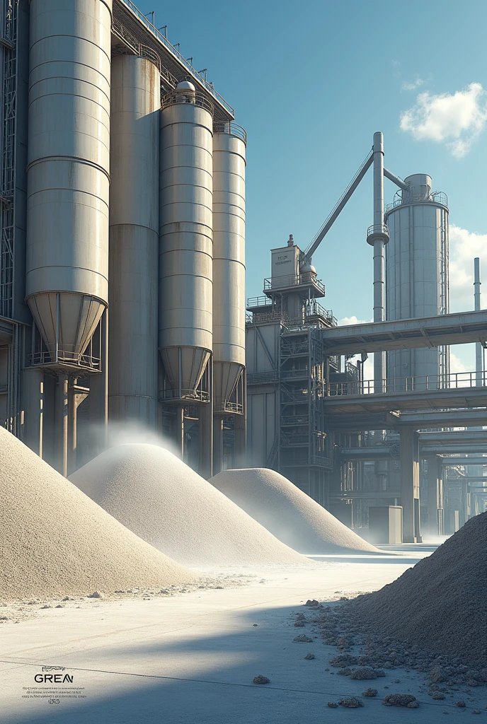 Reception of raw materials for glass manufacturing (arena, soda ash and limestone).