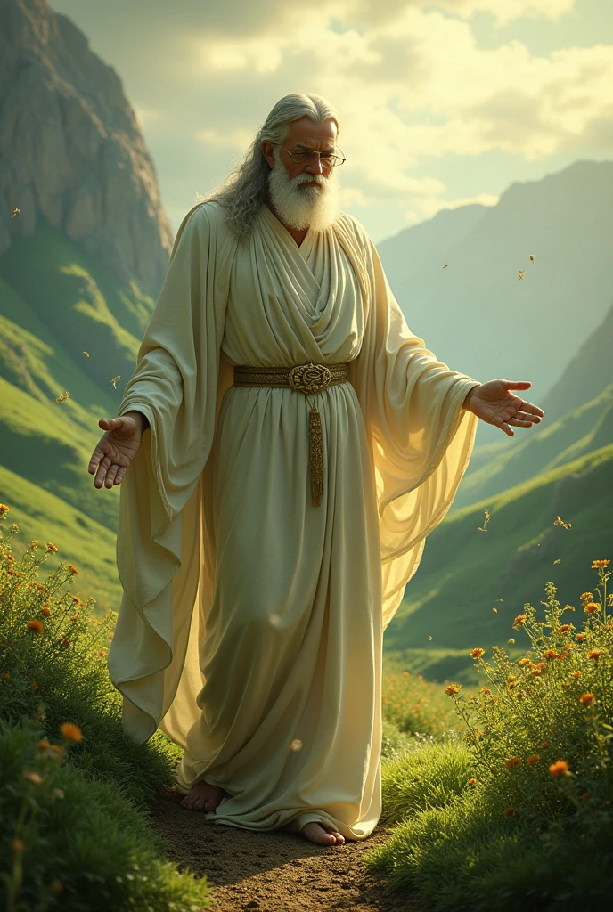 Create an image with the phrase: God is planting seeds! 