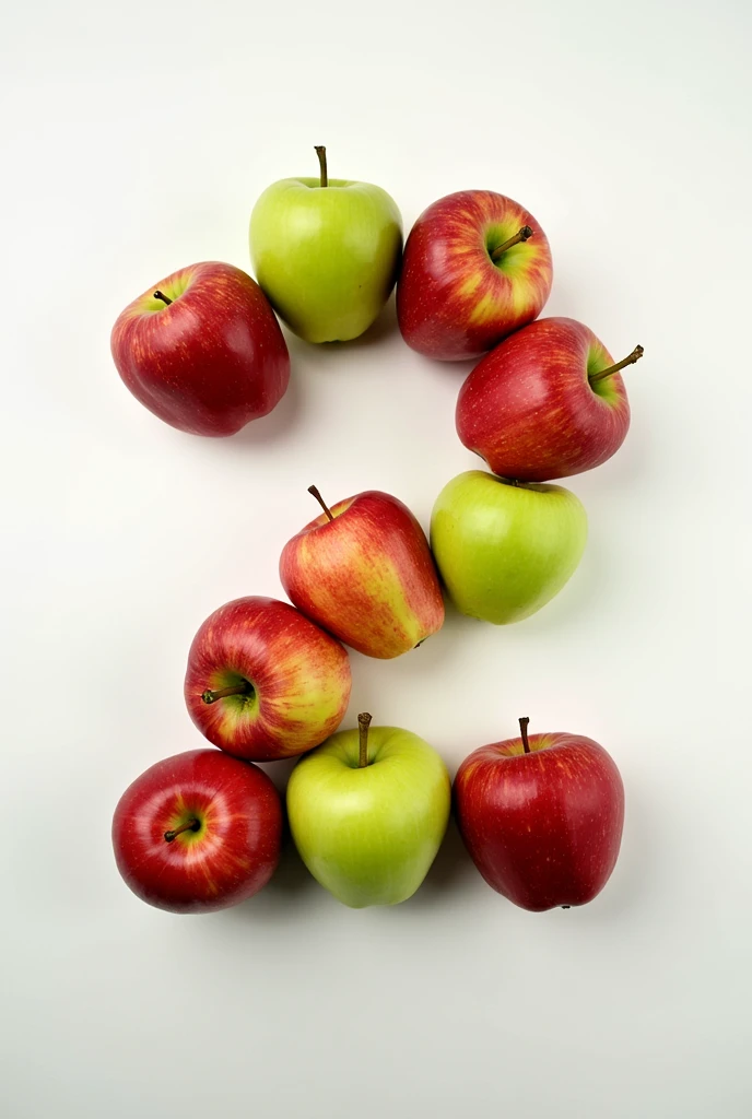 I would like apples forming the number 2