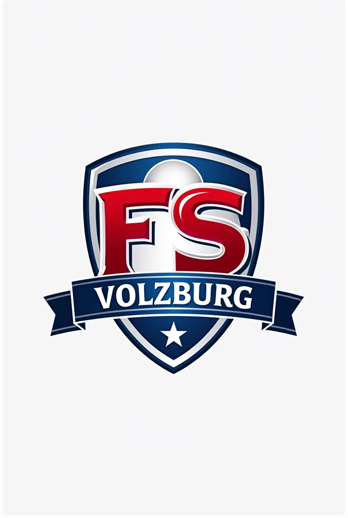 Logo of the Christian football club And FS Volzburg is written In the color of white, blue and red