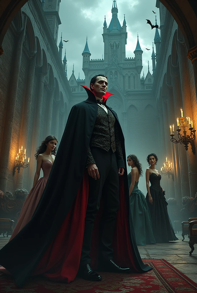 Count Dracula and his brides, Old dark castle, Victorian era