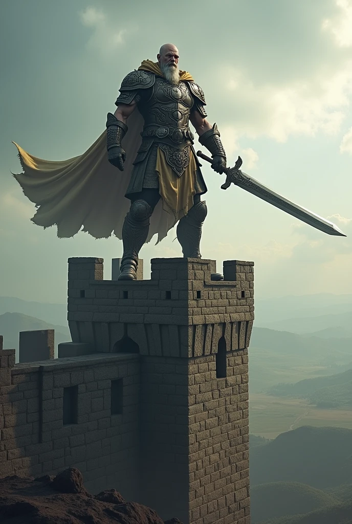Warrior on wall
Make warrior big