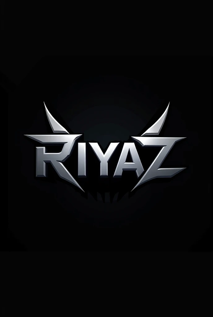RIYAZ stylish unique Name logo for Gamer Black colour