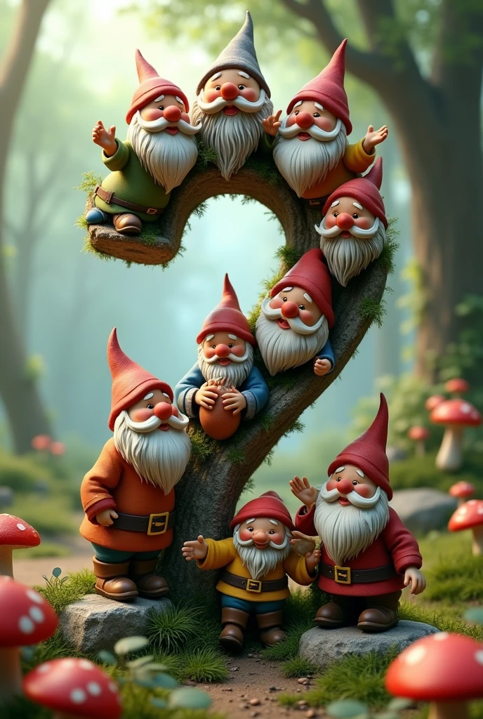 I would like the 7 dwarves to form the number 2