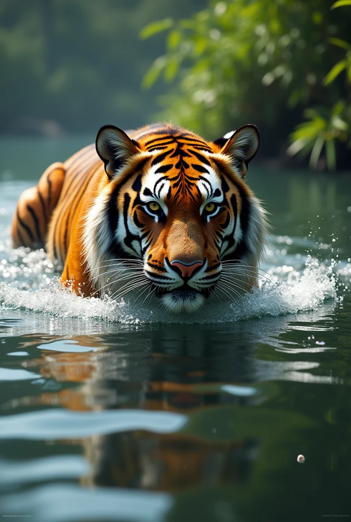 Tiger in water 
