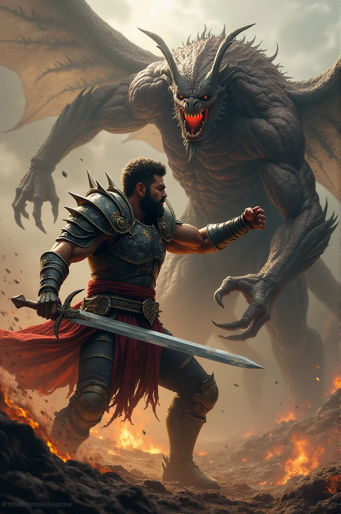 Warrior in war killing diman