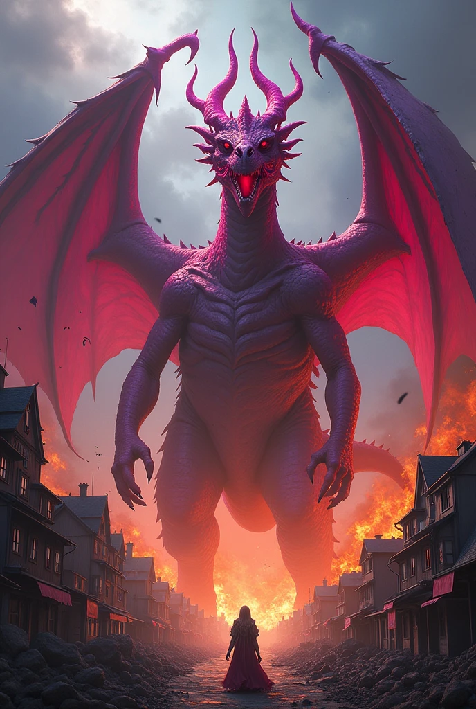That night, I saw a giant dragon fly past my head like a bayou. The entire city turned into a sea of fire, houses were destroyed and turned to ashes, amidst the light of the blazing Beling Flame. It stood amidst the despair of the people, its pitch-black eyes sharp like a hawk, looking at me as if to swallow everything. Its four long, curved horns pointed back, sparkling pink and purple under its jaws. Its large neck was long and proudly raised, its four legs stomping on the flames it had created. The giant dragon that had created two bayou on its back sank into the valley, with its long, powerful tail lying unmoving on the ground. Its shiny pink scales reflected the light, forming an impenetrable armor. No soldier stood up to fight it. At that moment, I felt the darkness that was gnawing at the world, graffiti art.