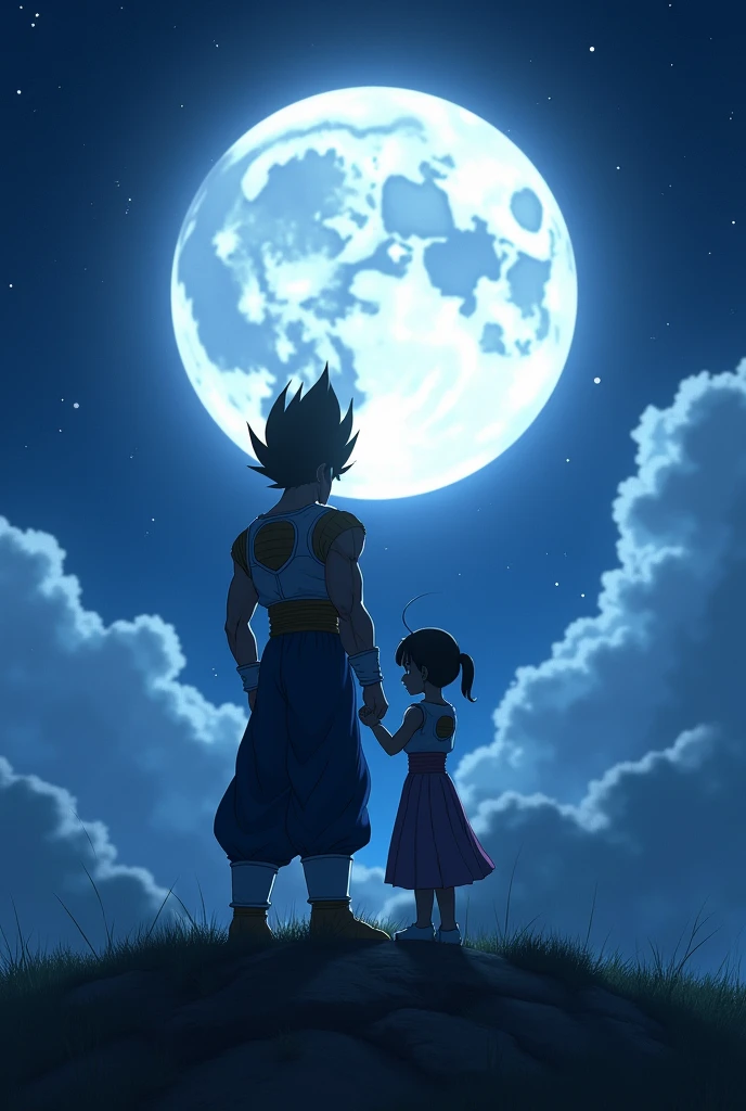 Vegueta and bra with a moon in the background