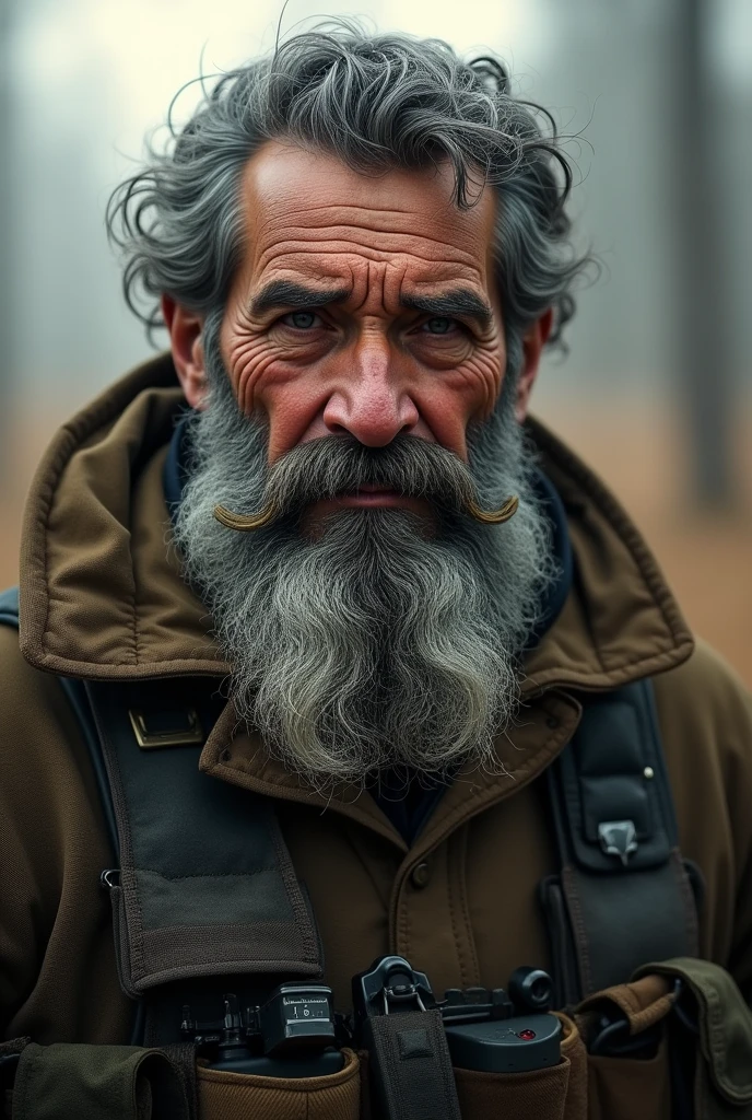 Soldier daddy, Already 94 but still like 30,Has black beard and mustache
