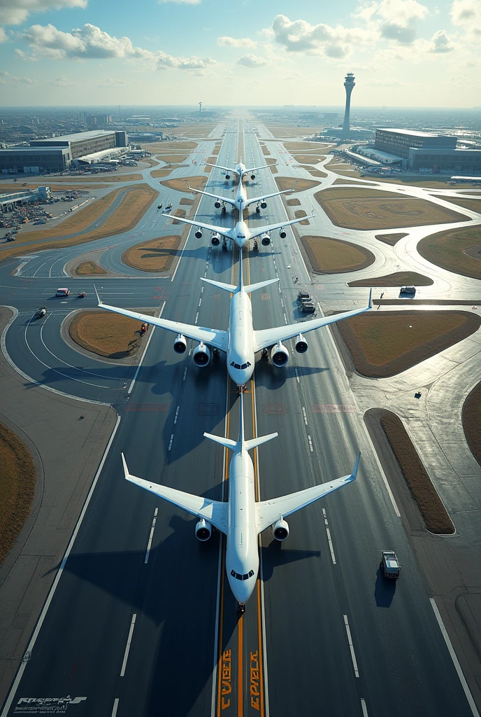 Taxiways at an airport