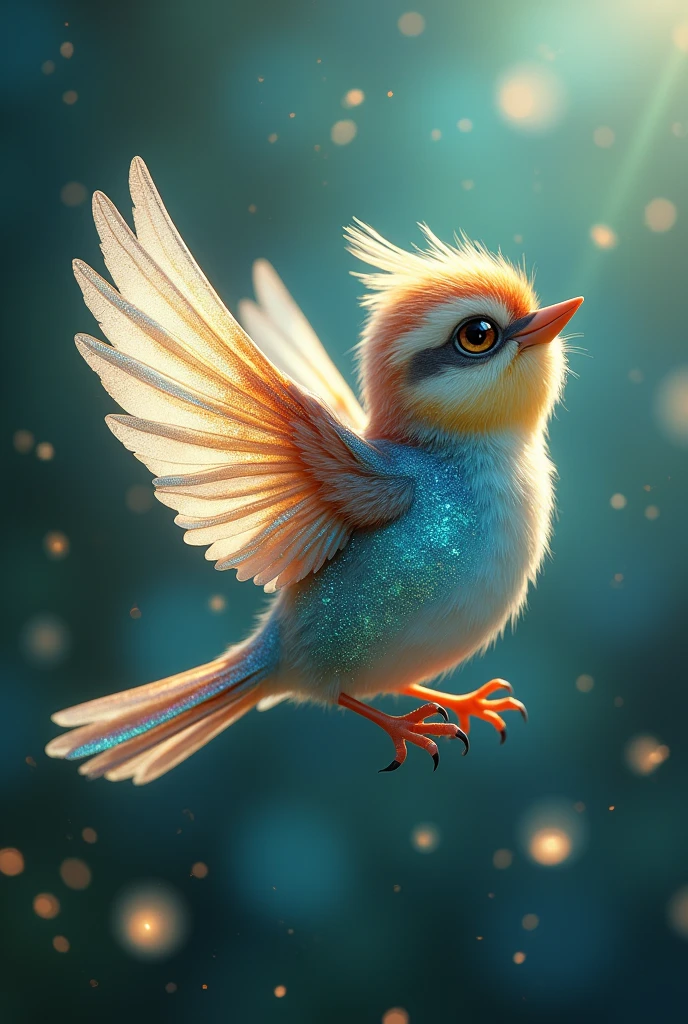 Bella** - A tiny, shimmering bird with a magical song, who has lost her way home and is seeking assistance to return to her nest, flying